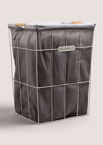 Laundry Co Grey Wire Frame Bag (54x38x38cm) M814821