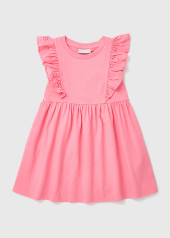 Schiffly Trim Dress Pink C101408