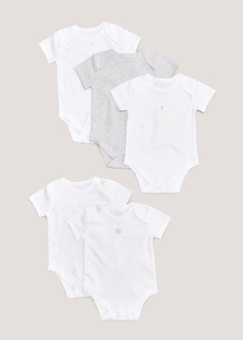 Baby 5 Pack Bodysuits (Newborn-23mths)  C135735
