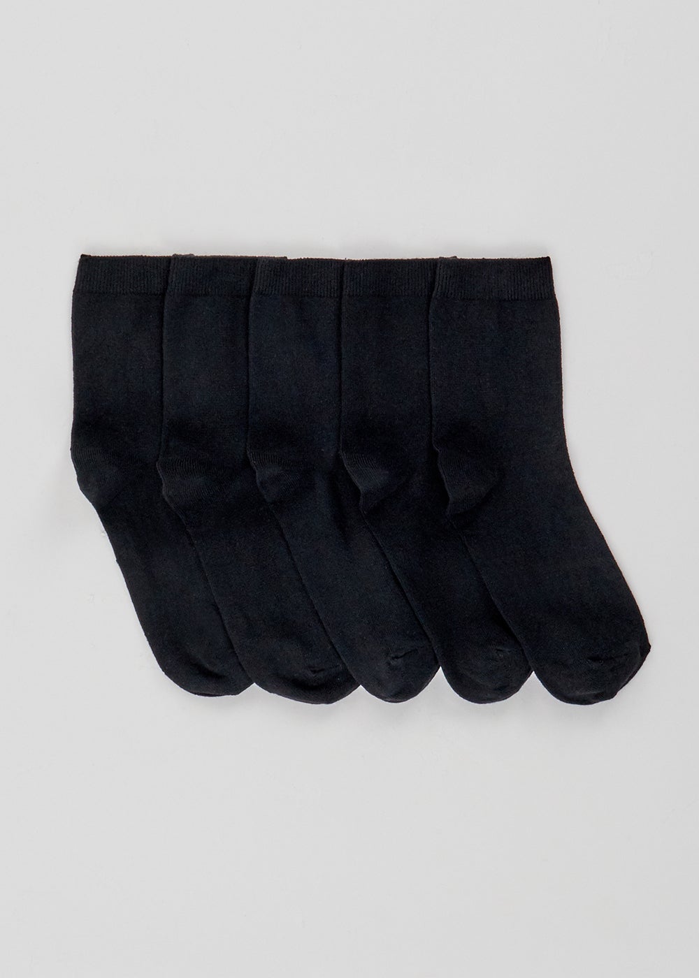 5 Pack Black Ankle Socks  F473233