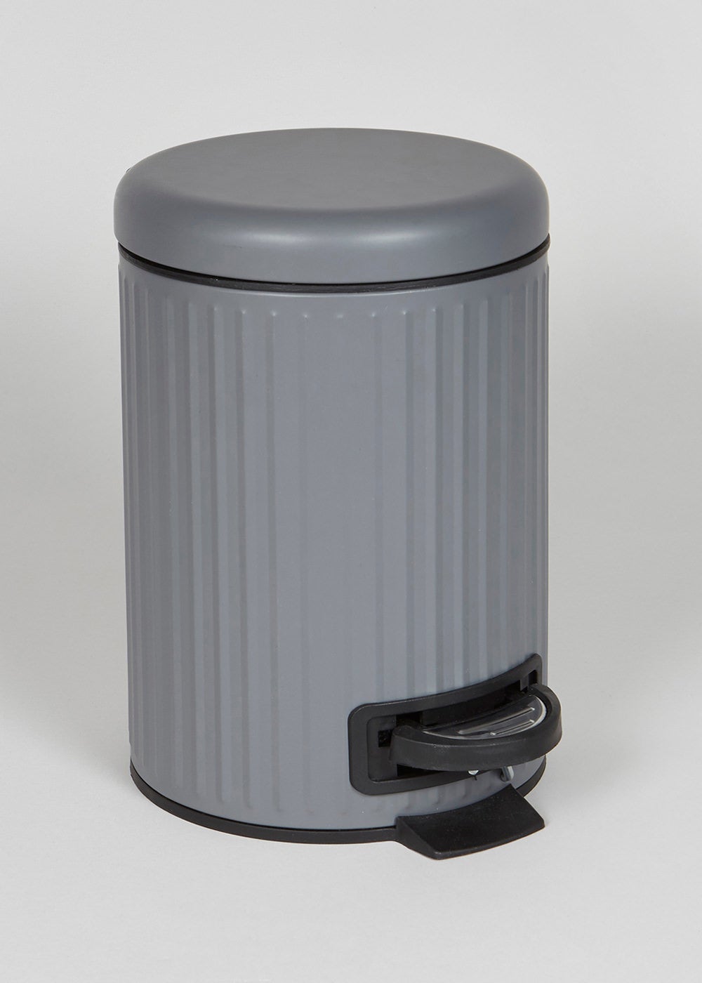 Retro Ridged Pedal Bin (26cm x 17cm) Grey M814856