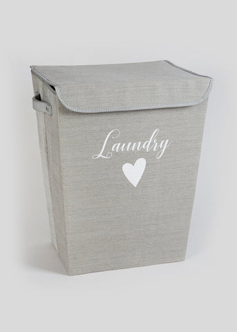 Fabric Laundry Basket (50cm x 40cm x 29cm) White M814892