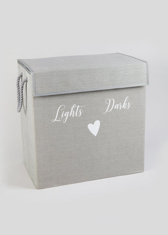 Lights & Darks Section Laundry Basket White M814893