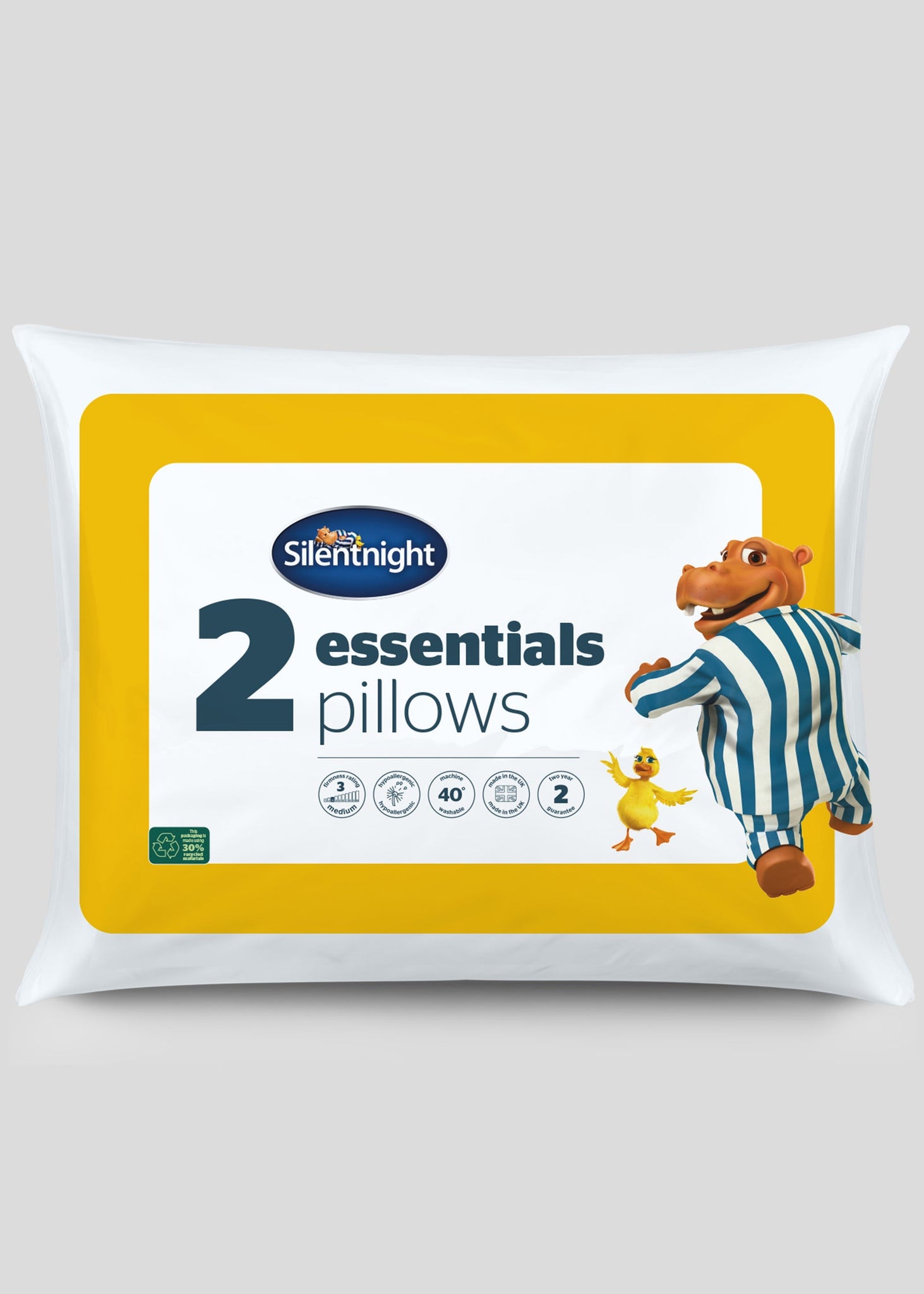 Silentnight Essentials Medium Firm Pillow Pair White M234331