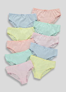 Girls 10 Pack Pastel Knickers (2-13yrs)  G370484