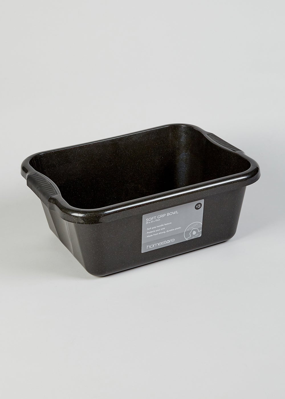 Soft Grip Washing Up Bowl (39cm x 31cm x 17cm) Black M480968