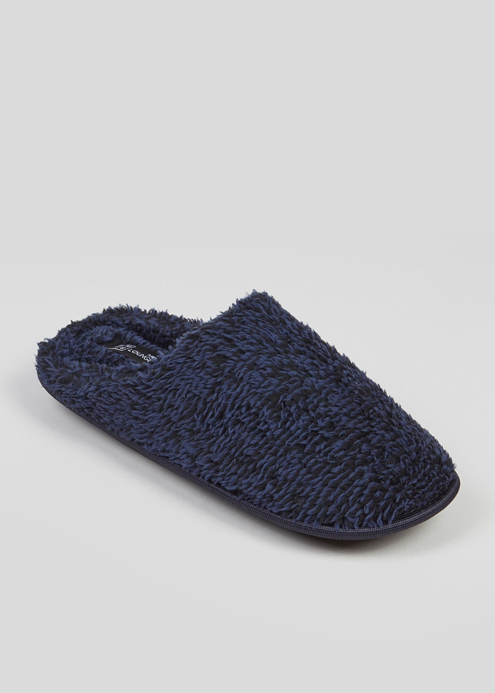 Navy Fluffy Mule Slippers  M586572