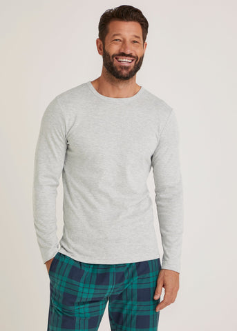 Grey Long Sleeve Thermal T-Shirt M211788