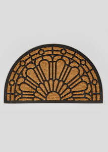 Rubber & Coir Semicircle Doormat (75cm x 45cm) Brown M481686