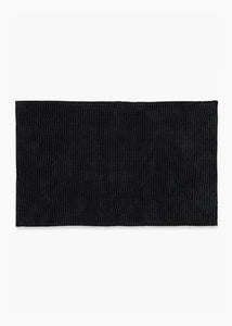 Black Chenille Bath Mat (45cm x 75cm) M814653