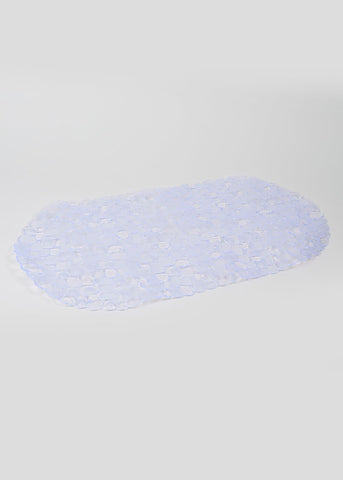 Pebble Rubber Shower Mat (54cm x 53cm) Blue M814863