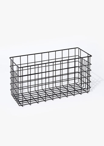 Black Slim Wire Storage Basket M484697