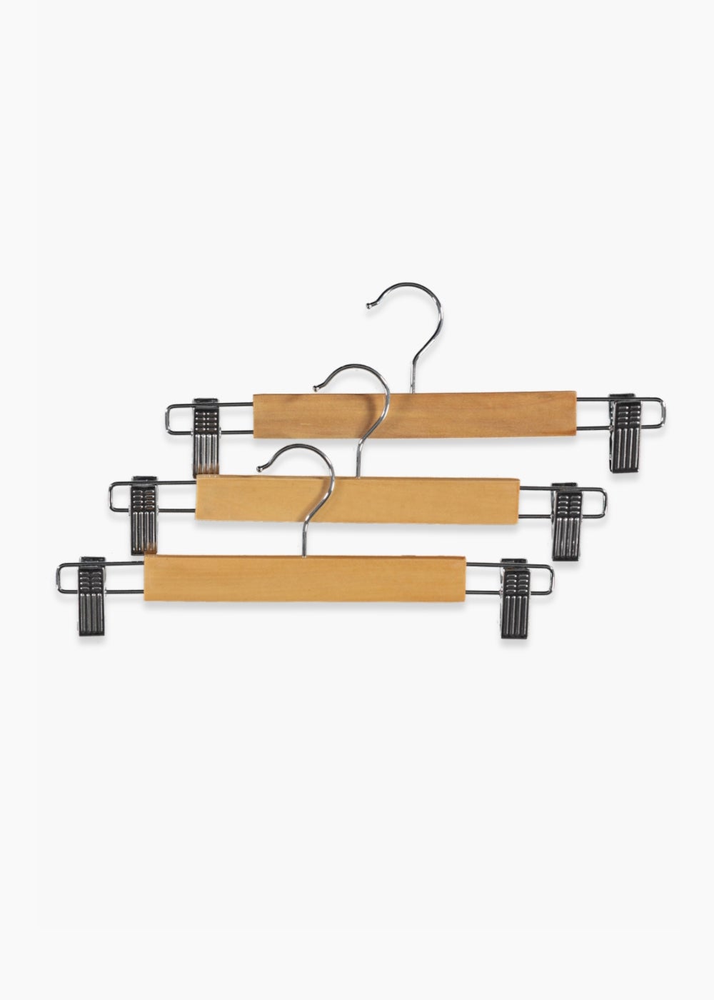 3 Pack Wooden Clip Hangers Natural M484643