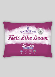 Slumberdown Feels Like Down Pillow Pair White M234497