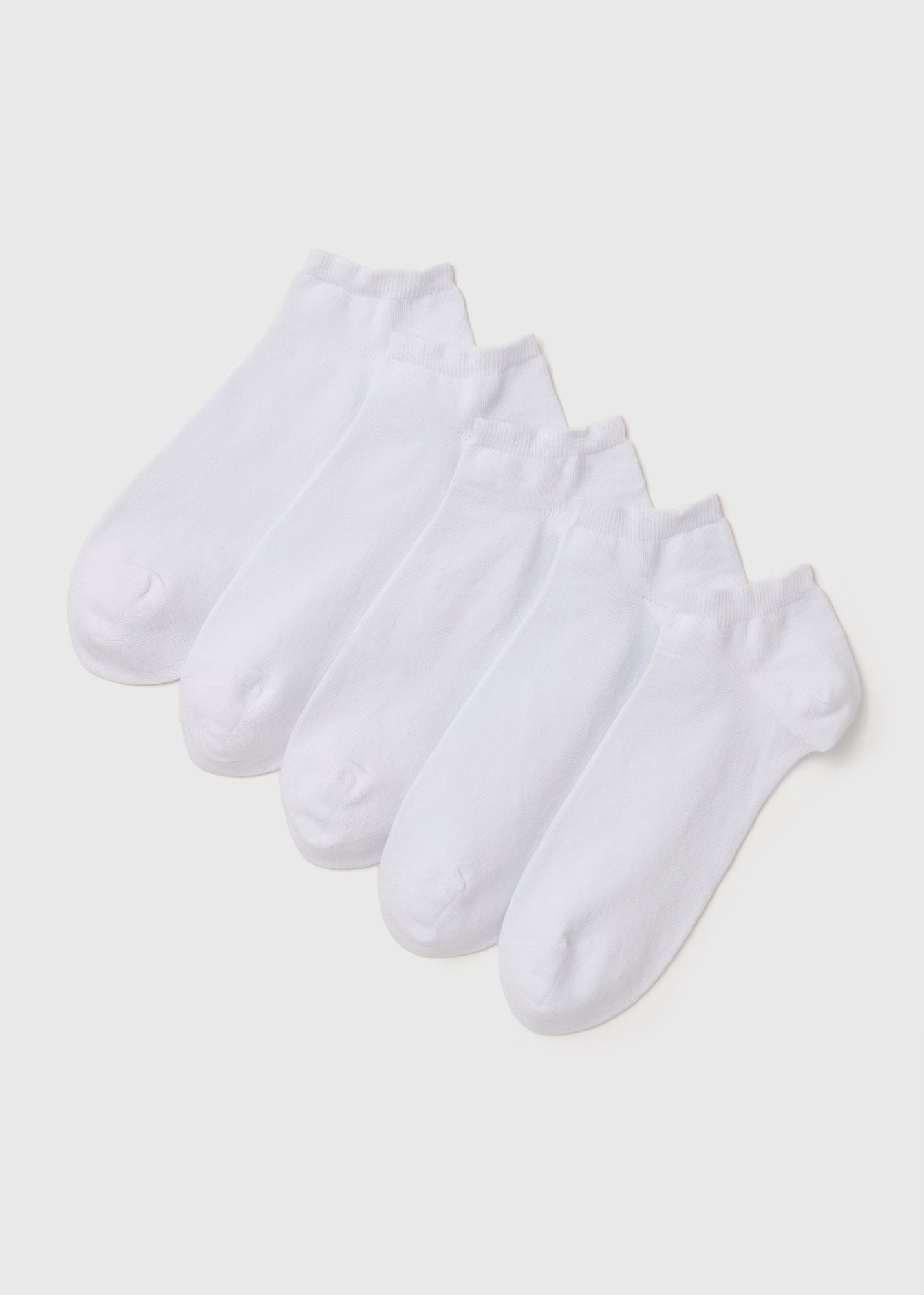 5 Pack White Trainer Socks  M212506