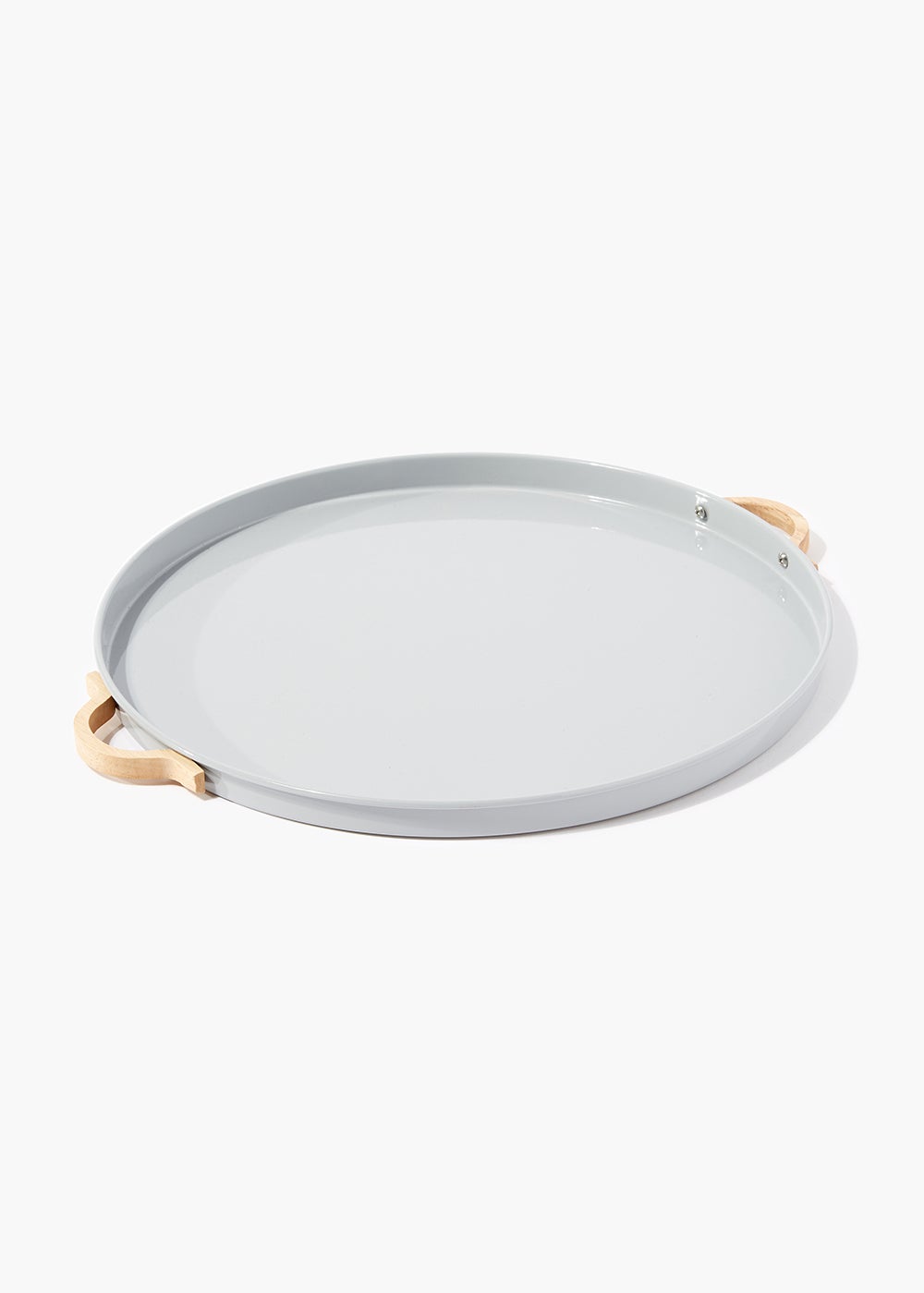 Grey Round Metal Tray (37cm) M484739