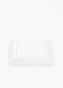 White Wire Stackable Storage Basket (13.5cm x 25cm) M484702