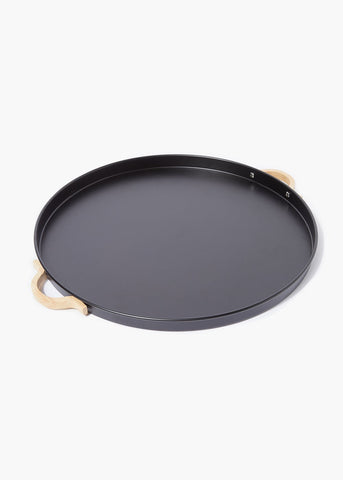 Black Round Metal Tray (37cm) M485003