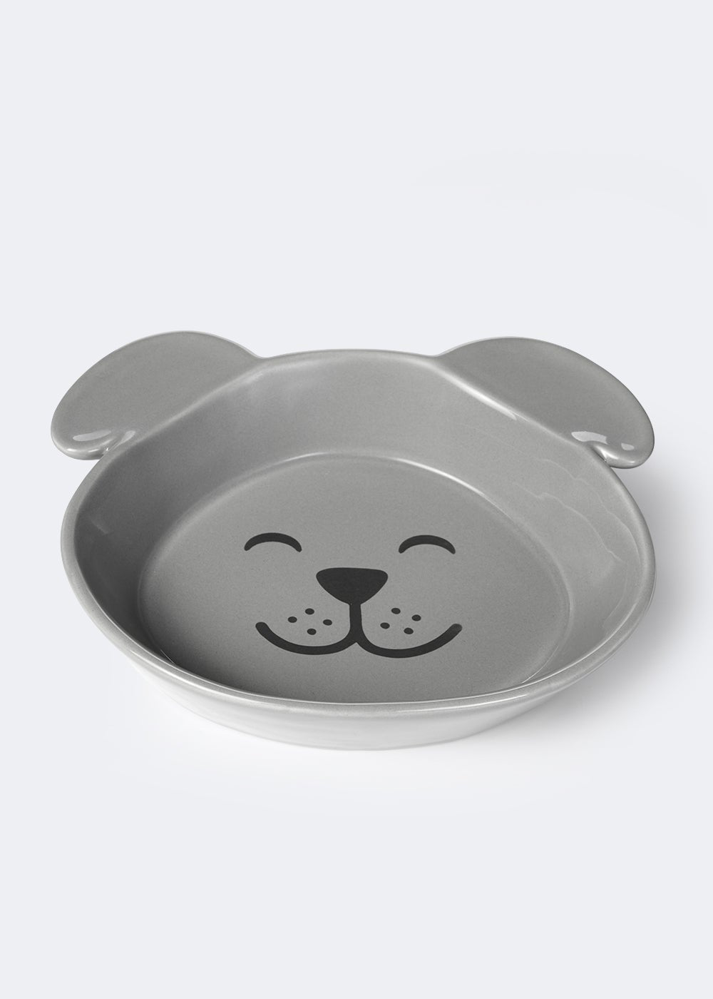 Grey Dog Face Ceramic Pet Bowl (21cm x 5cm) M494001