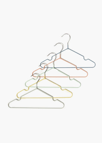 5 Pack Multicoloured Wire Hangers (30cm x 18.5cm) M483398