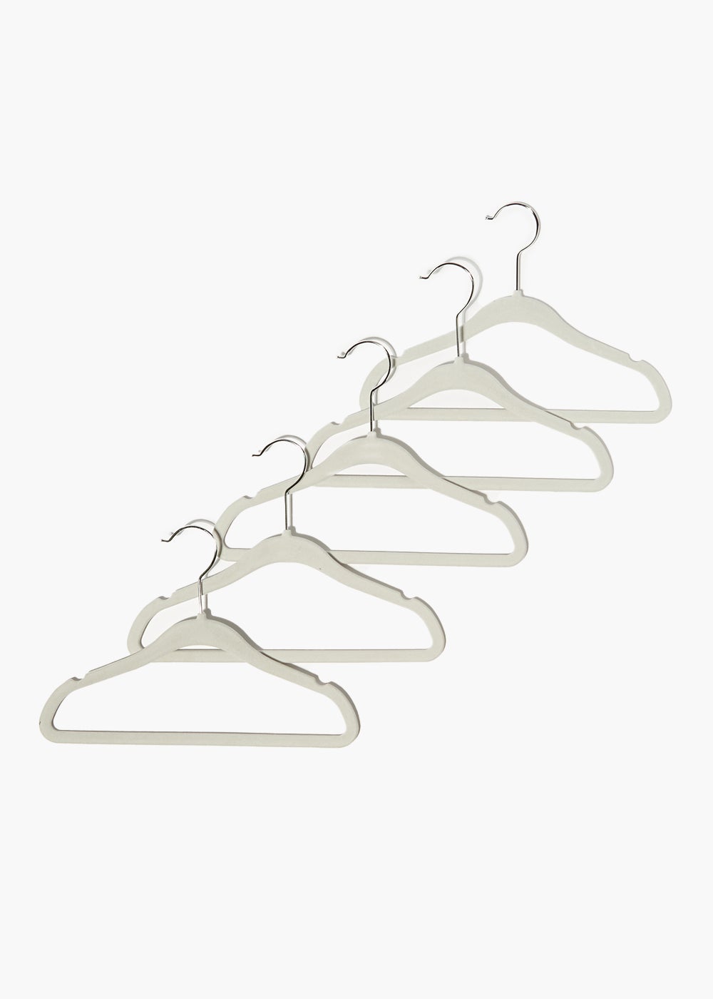 Kids 5 Pack Grey Velour Hangers (29.5cm x 20.5cm) M483426