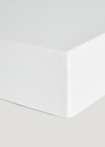 White Super Soft Fitted Bed Sheet & Pillowcase Bundle  M236132