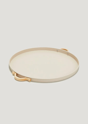Natural Round Metal Tray M485004