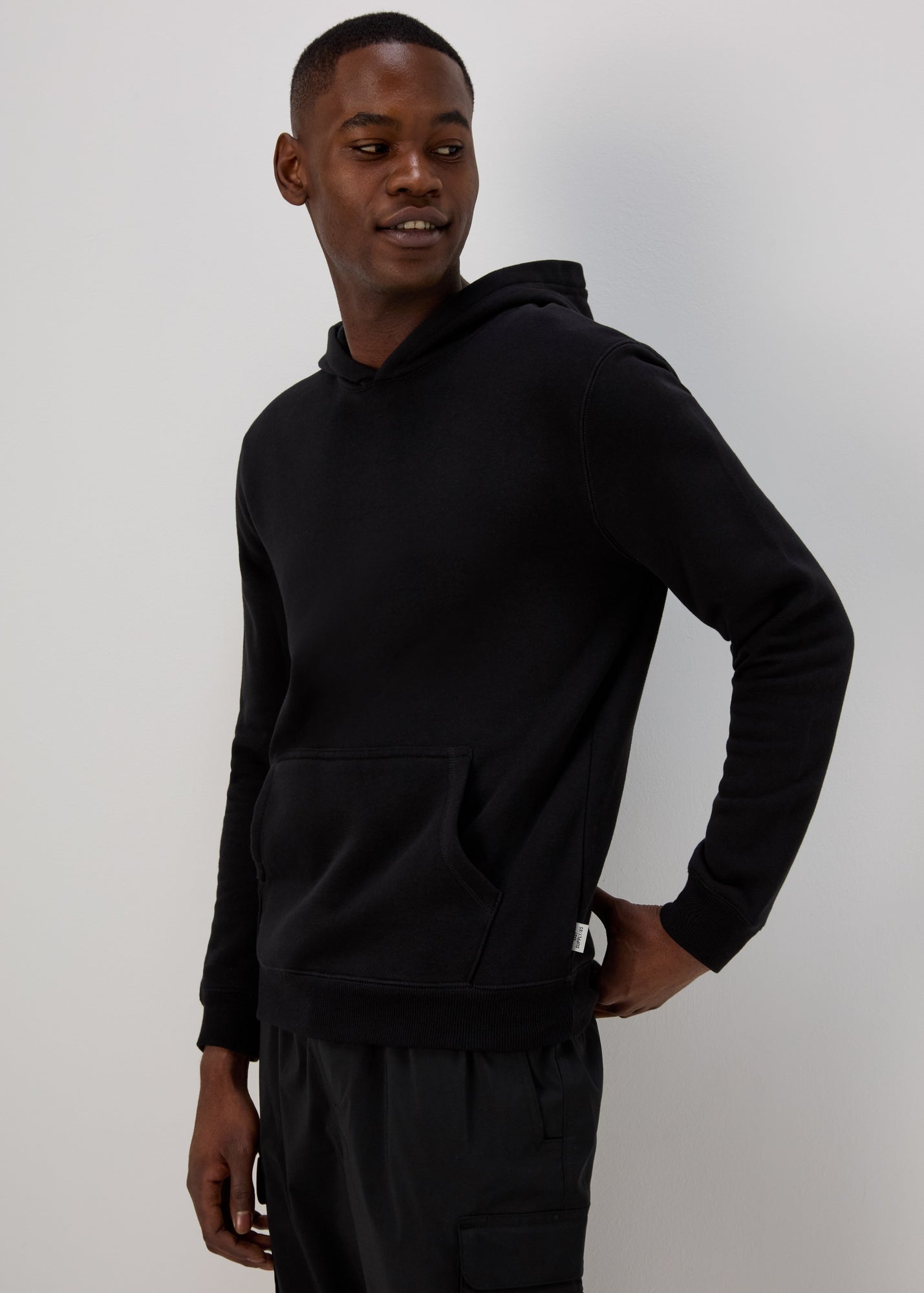 Black Pull-On Hoodie  M270415