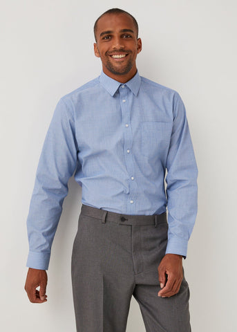 Taylor & Wright Blue Easy Care Regular Fit Shirt  M437685