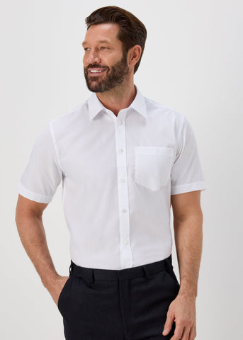 Taylor & Wright White Easy Care Regular Fit Short Sleeve Shirt  M437686