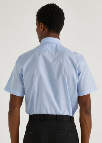 Taylor & Wright Blue Easy Care Regular Fit Short Sleeve Shirt  M437688
