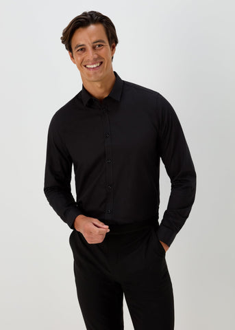 Taylor & Wright Black Easy Care Slim Fit Shirt  M435967