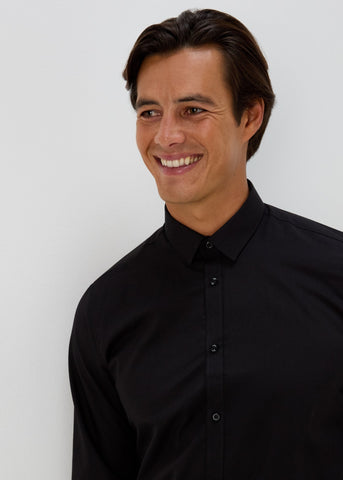 Taylor & Wright Black Easy Care Slim Fit Shirt M435967