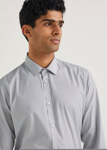 Taylor & Wright Grey Easy Care Slim Fit Shirt  M435968