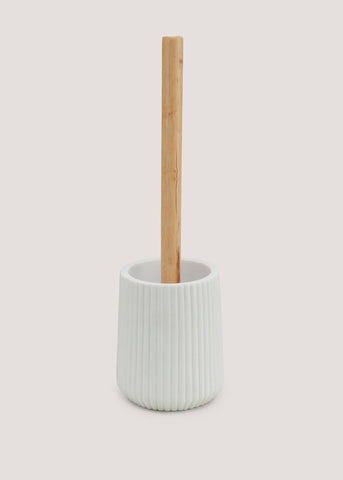 Ribbed Resin Toilet Brush White M814758