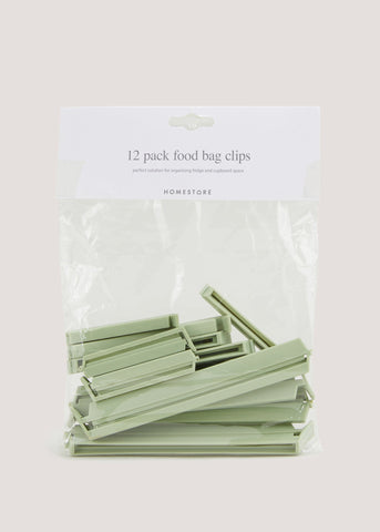 12 Pack Green Bag Clips M484730