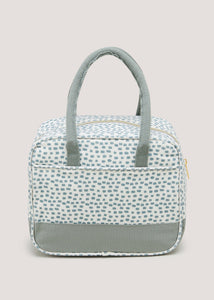 Green Dash Print Lunch Bag  (19cm x 25.5cm x 12cm) Sage M484162