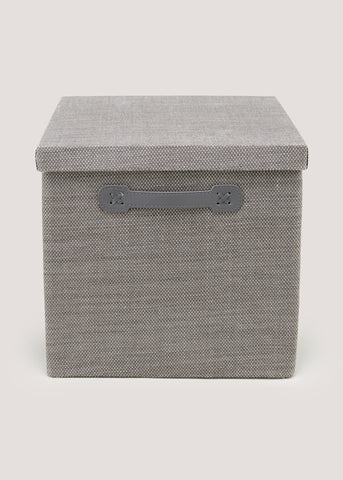 Grey Foldable Storage Box (33cm x 33cm x 31cm) M697701