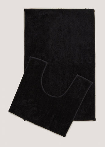 Quick Dry Bath & Pedestal Mat Black M814620