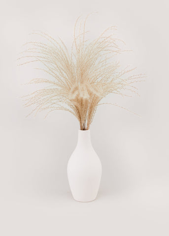 Faux Pampas in Cream Vase M697826