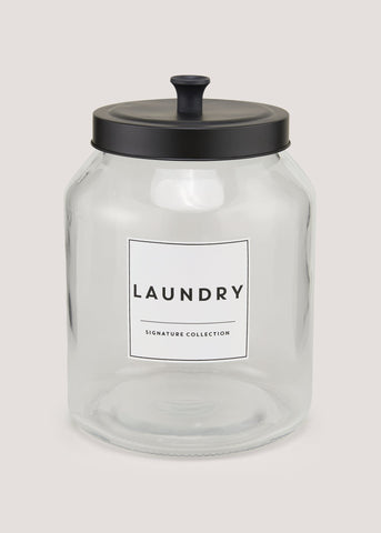 Glass Laundry Powder Jar Clear M484661