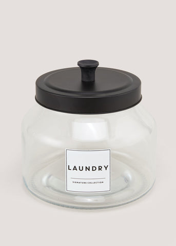 Glass Laundry Pod Jar Clear M484662