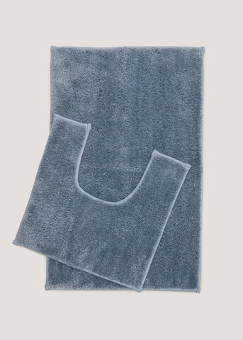 Quick Dry Bath & Pedestal Mat Blue M814626