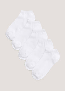 Kids 5 Pack White Trainer Socks (Younger 6-Older 5.5)  G034187
