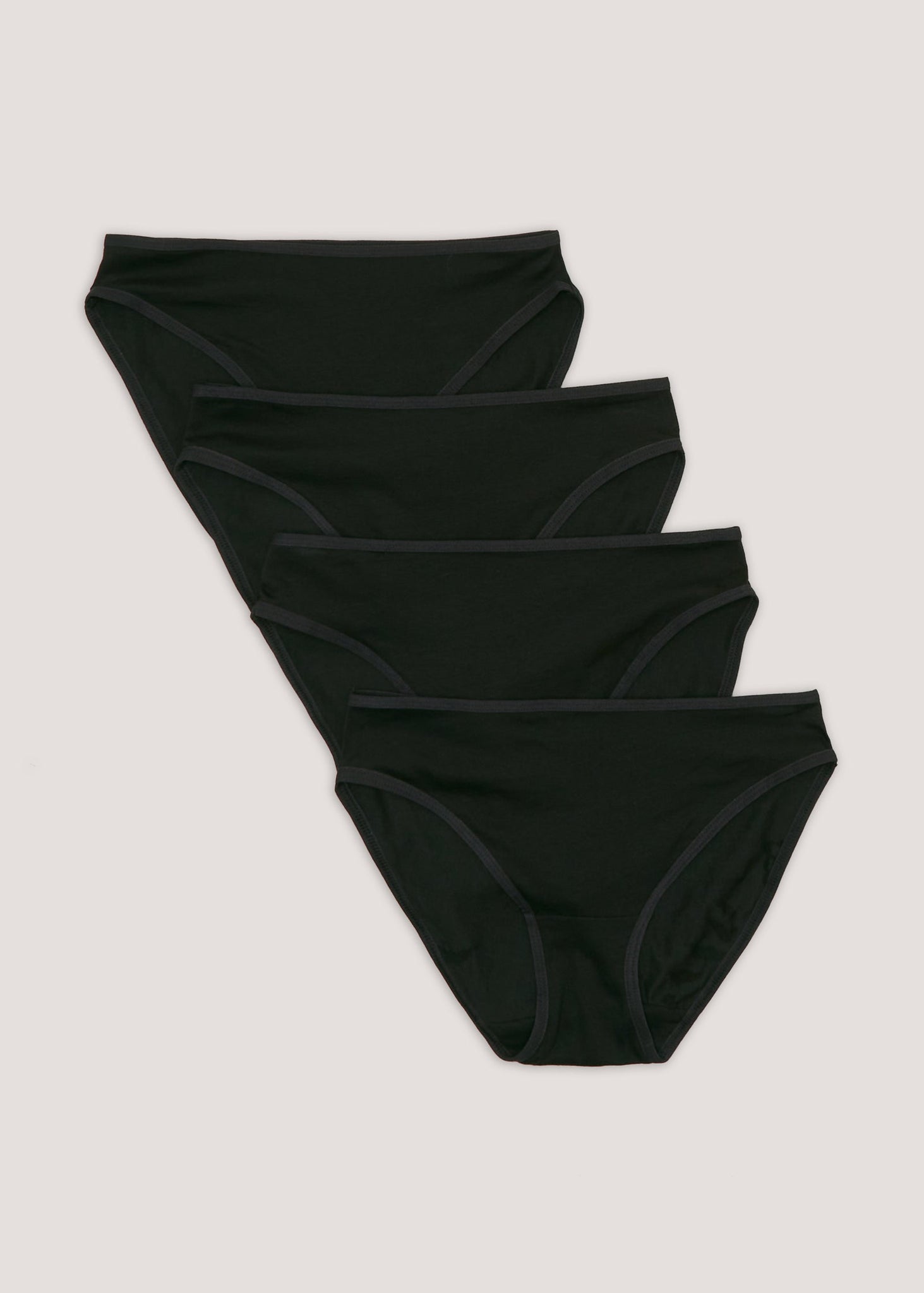 4 Pack Black High Leg Knickers  F472755