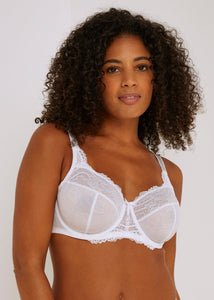 DD+ White Lace Stretch Bra  F472552