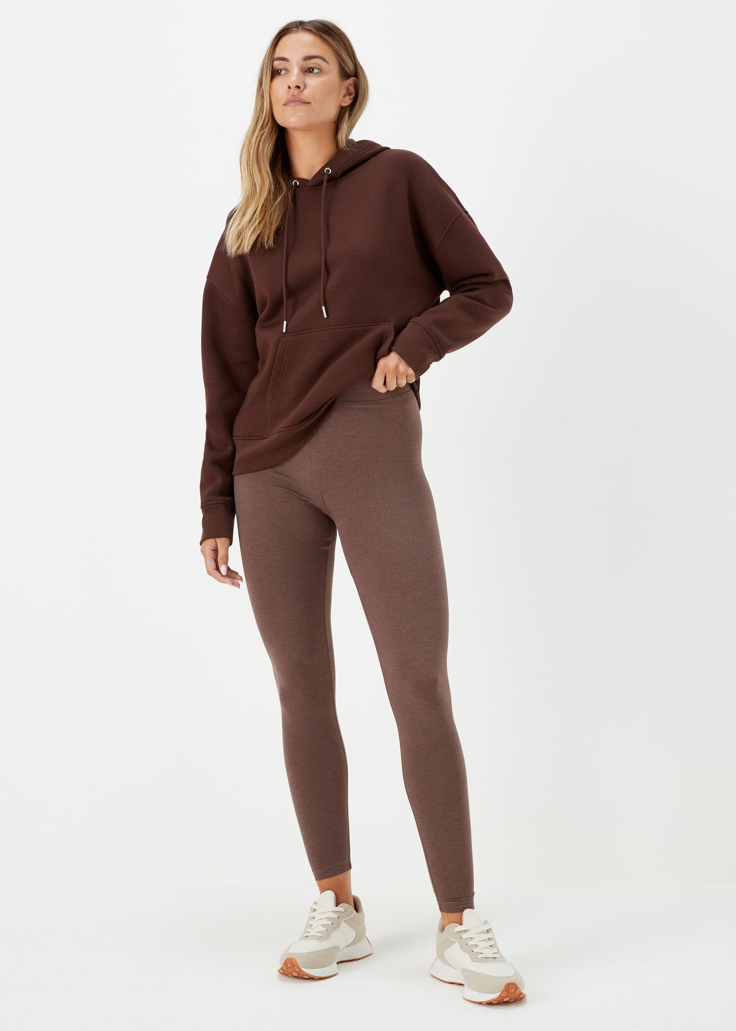 Brown Cotton Leggings  F712101