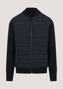 Navy Quilted Hybrid Jacket  M240948