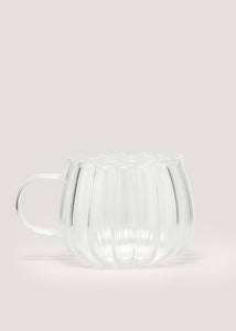 Glass Pumpkin Mug (8cm x 8.5cm) Clear M484737