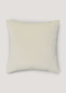 Cream Soft Velour Cushion (43cm x 43cm) Natural M493752